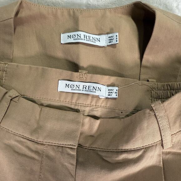 Mon Renn Lisle SET Vest Top Size S Wide Leg Pants XS Beige Tan Boho - Picture 6 of 13